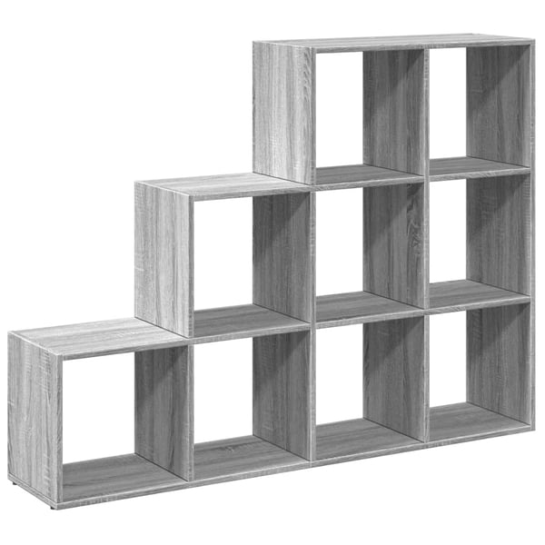 vidaXL bogreol/rumdeler 137,5x29x103,5 konstrueret træ grå sonoma-eg