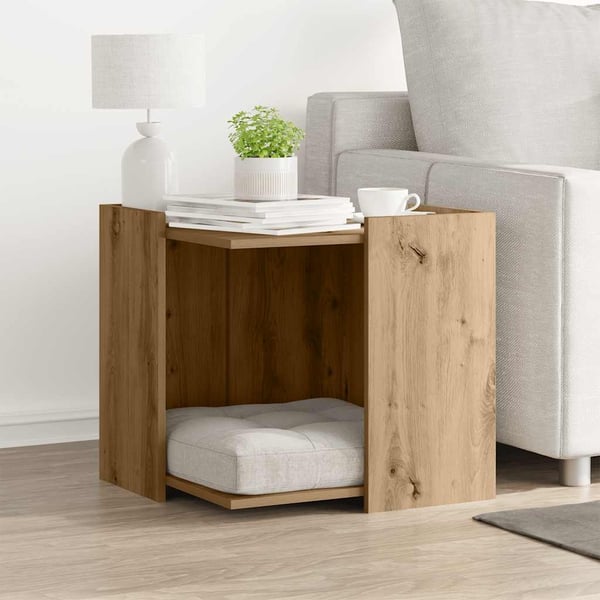vidaXL toiletskjuler kattebakke 53x53x51 cm konstrueret træ kunsteg