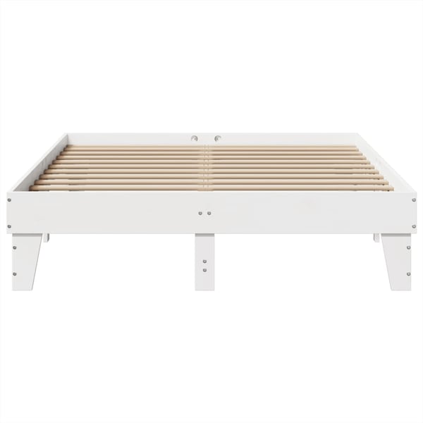 vidaXL Sengeramme uten madrass hvit 140x200 cm heltre furu