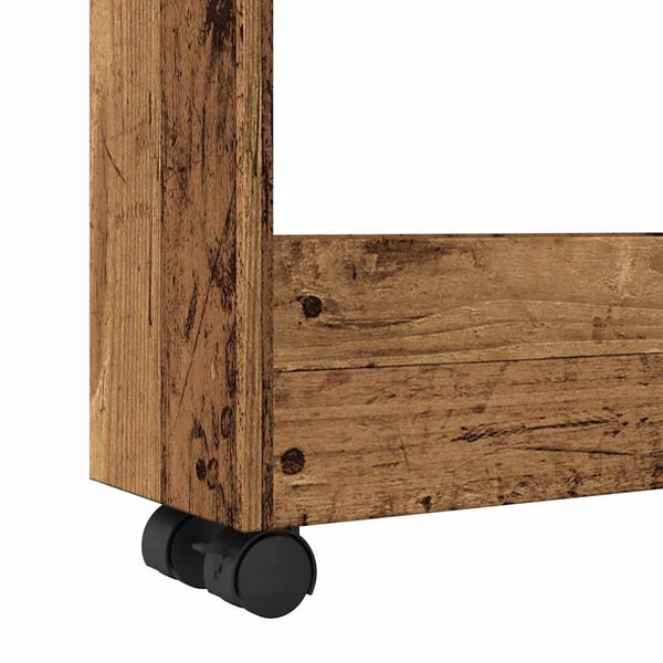 vidaXL smal opbevaringsvogn 3 hylder konstrueret træ kunsteg