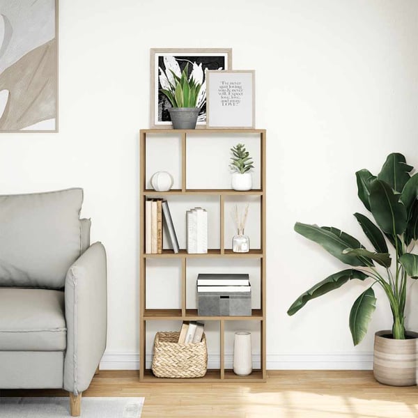 vidaXL Bokhylle artisan eik 60x20x120,5 cm konstruert tre