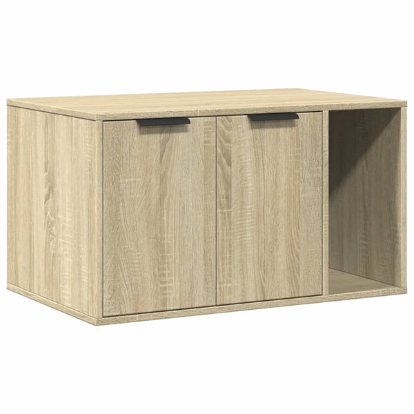 vidaXL Skap til kattetoalett sonoma eik 80x50x45 cm konstruert tre