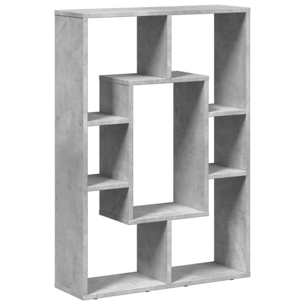 vidaXL Bokhylle betonggrå 63x20x90 cm konstruert tre