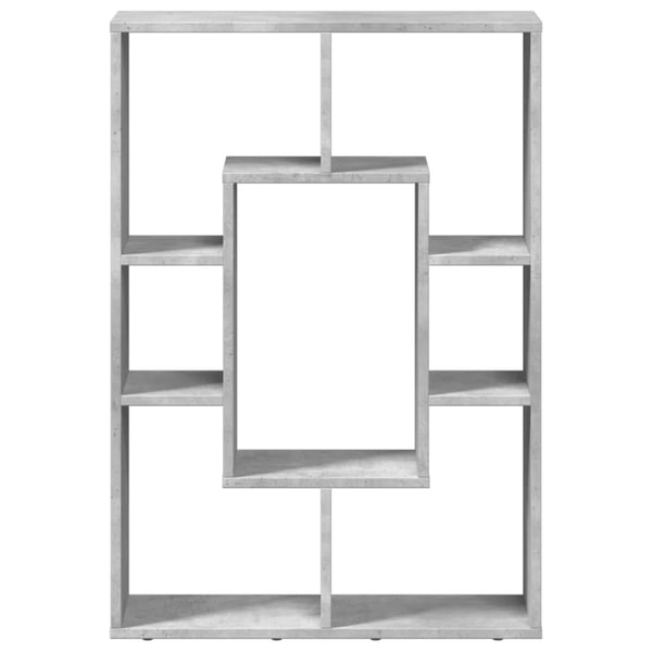 vidaXL Bokhylle betonggrå 63x20x90 cm konstruert tre