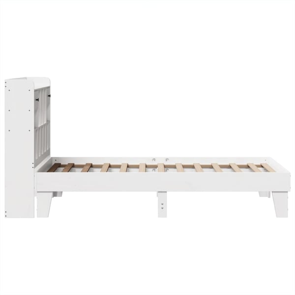 vidaXL Sengeramme uten madrass hvit 90x200 cm heltre furu