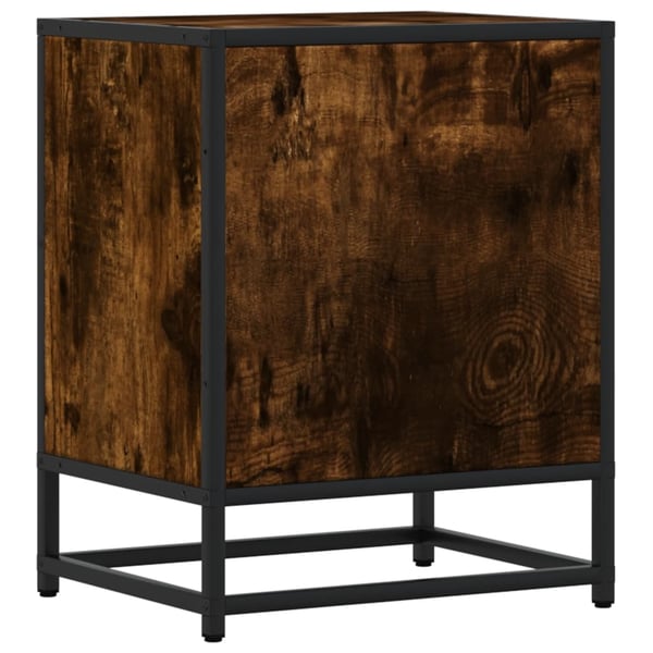 vidaXL Nattbord røkt eik 40x31x50 cm konstruert tre