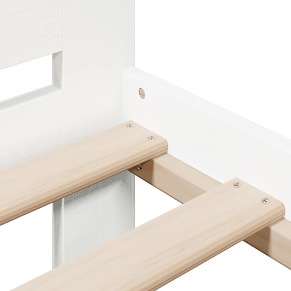 vidaXL Sengeramme uten madrass hvit 140x190 cm heltre furu