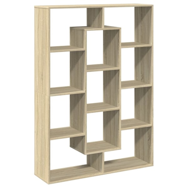 vidaXL Bokhylle sonoma eik 102x29x143 cm konstruert tre
