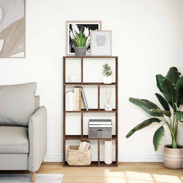 vidaXL Bokhylle brun eik 60x20x120,5 cm konstruert tre