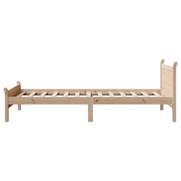 vidaXL Sängynrunko ilman patjaa 75x190 cm täysi mänty