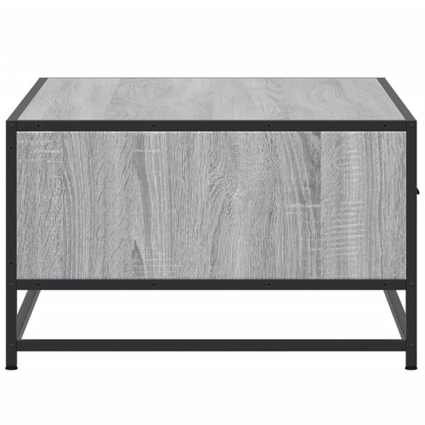 vidaXL Salongbord grå sonoma 90x57x35 cm konstruert tre og metall