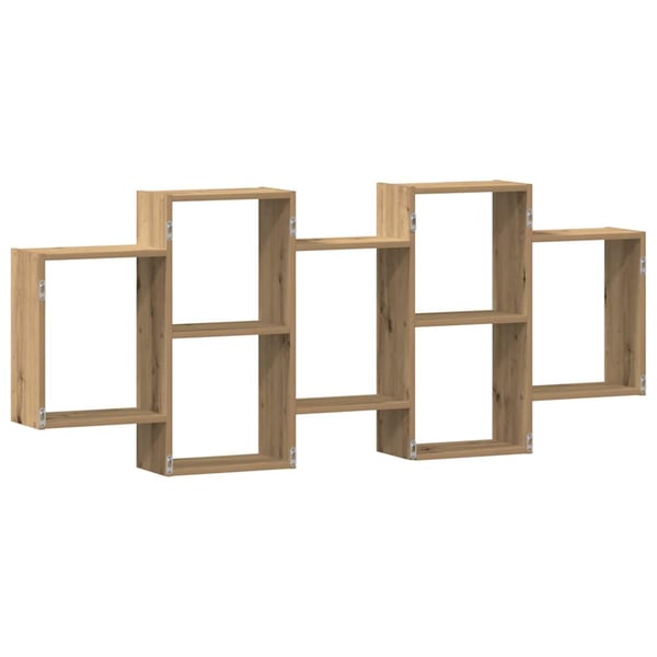 vidaXL Vegghylle artisan eik 159x18x65 cm konstruert tre