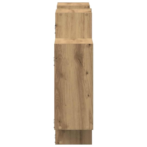 vidaXL Vegghylle artisan eik 159x18x65 cm konstruert tre