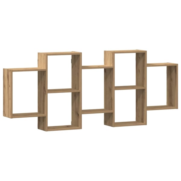 vidaXL Vegghylle artisan eik 159x18x65 cm konstruert tre