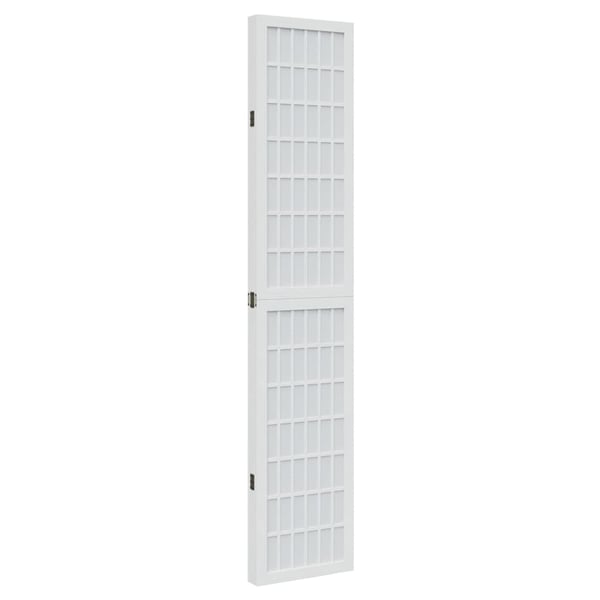 vidaXL Romdeler 4 paneler hvit heltre keisertre