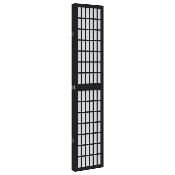 vidaXL Romdeler 5 paneler svart heltre keisertre