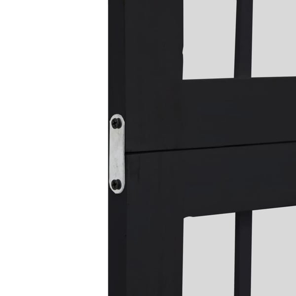 vidaXL Romdeler 3 paneler svart heltre keisertre