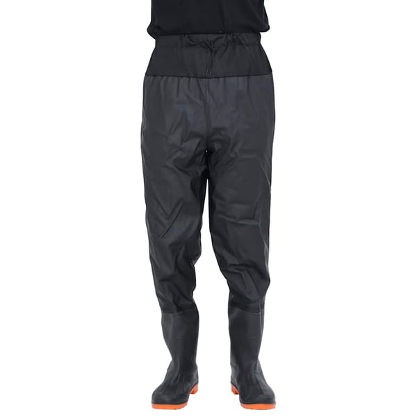 vidaXL waist waders med støvler str. 45 sort