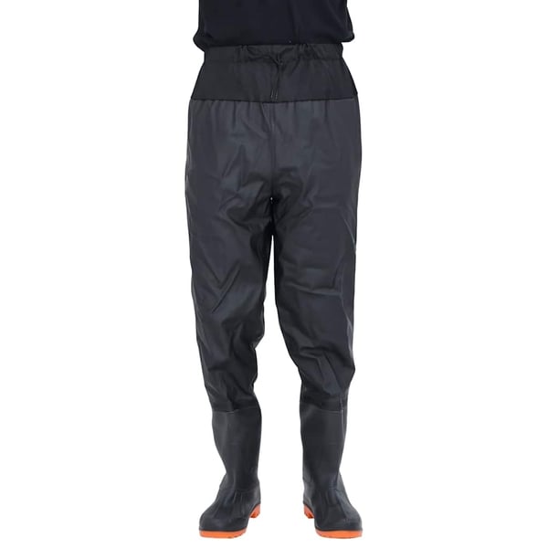vidaXL waist waders med støvler str. 38 sort