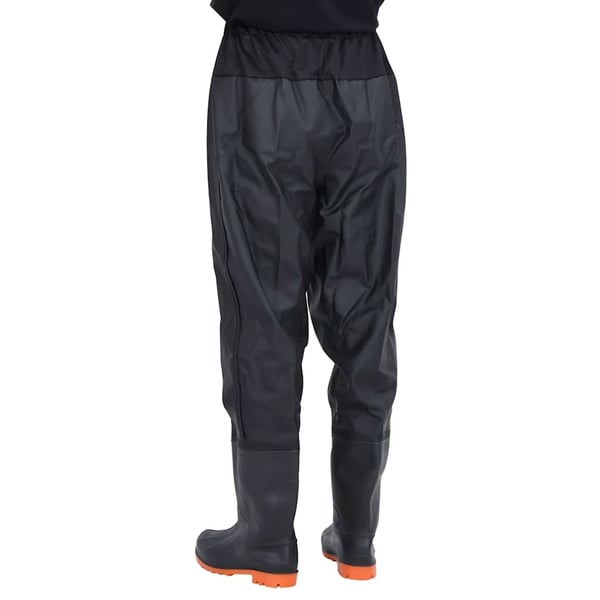 vidaXL waist waders med støvler str. 46 sort