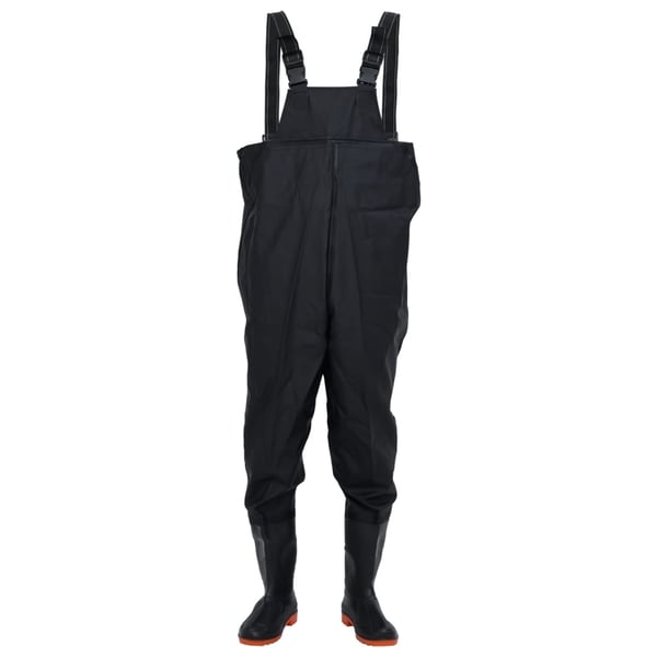 vidaXL waders med støvler str. 38 sort