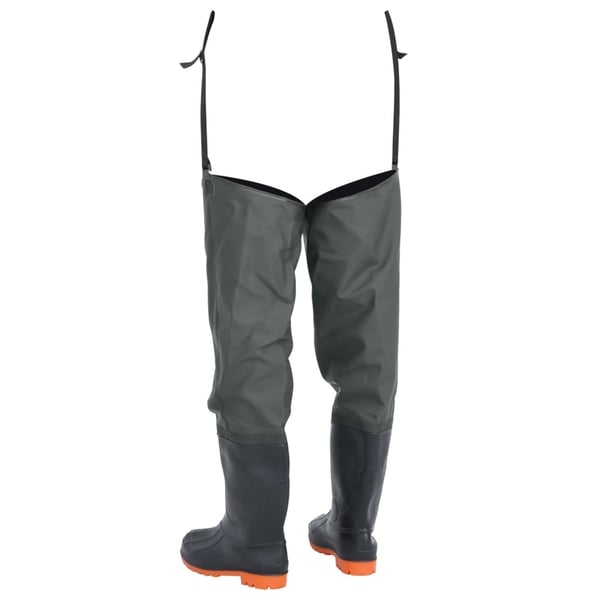 vidaXL hip waders str. 46 mørkegrøn