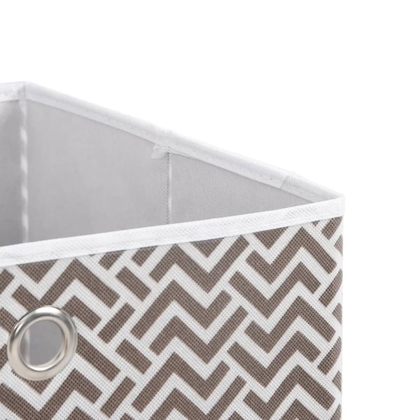 vidaXL opbevaringskasser 4 stk. 32x32x32 cm foldbare stof brun