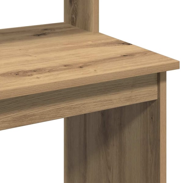 vidaXL Skrivebord med hyller artisan eik 102x45x148 cm konstruert tre