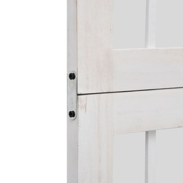 vidaXL Romdeler 6 paneler hvit heltre keisertre