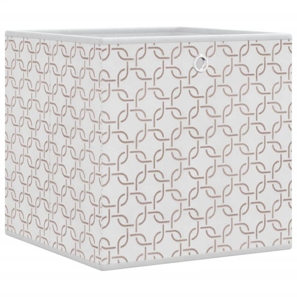 vidaXL Oppbevaringsbokser 10 stk kremhvit 32x32x32 cm ikke-vevet stoff