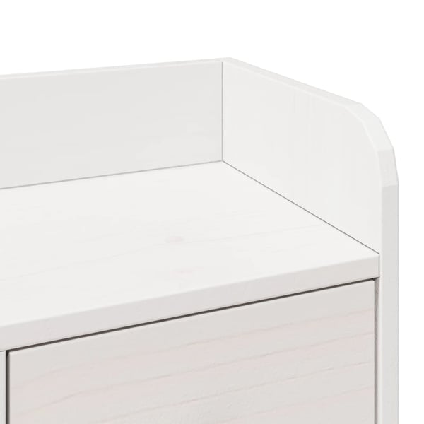 vidaXL Seng med bokhylle uten madrass hvit 90x200 cm heltre furu
