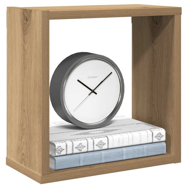 vidaXL Vegghyller kube 2 stk artisan eik 30x15x30 cm konstruert tre