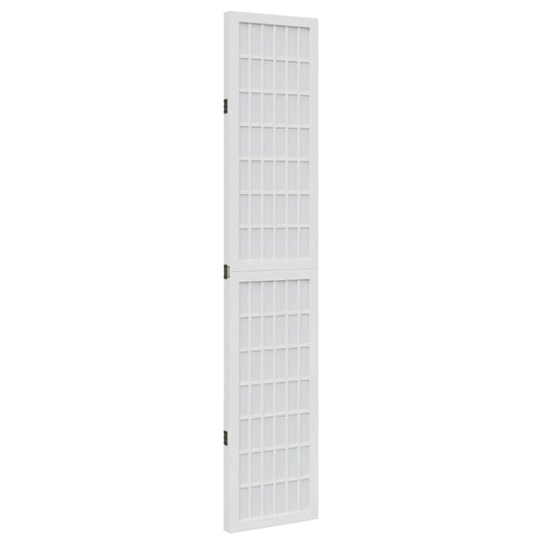 vidaXL Romdeler 3 paneler hvit heltre keisertre