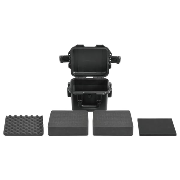 vidaXL transportabel flightcase 30x24,5x20 cm PP sort