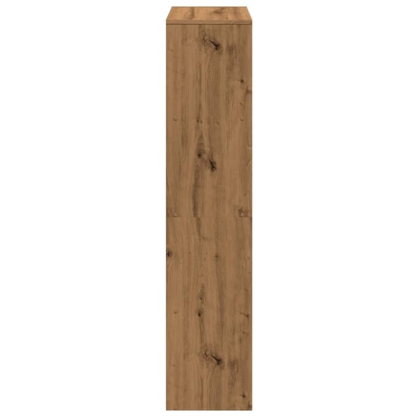 vidaXL Bokhylle 4 etasjer artisan eik 131,5x29x131,5 cm konstruert tre