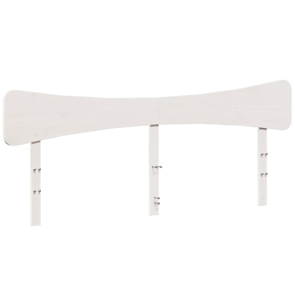 vidaXL Sengeramme med madrass hvit 200x200 cm heltre furu