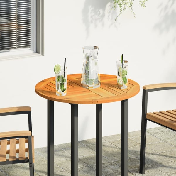 vidaXL Bordplate Ø70x2 cm rund heltre akasie