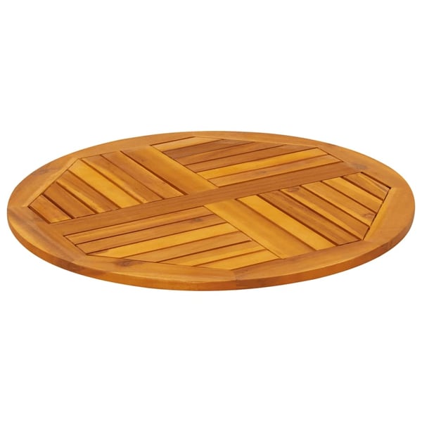 vidaXL Bordplate Ø70x2 cm rund heltre akasie