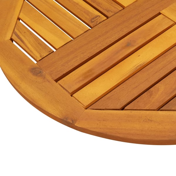vidaXL Bordplate Ø70x2 cm rund heltre akasie