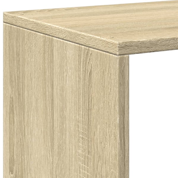 vidaXL Bokhylle 4 etasjer sonoma eik 131,5x29x131,5 cm konstruert tre