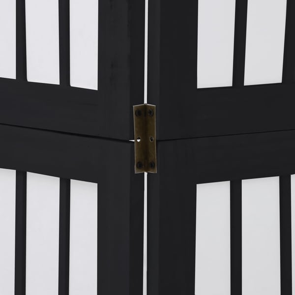 vidaXL Romdeler 5 paneler svart heltre keisertre