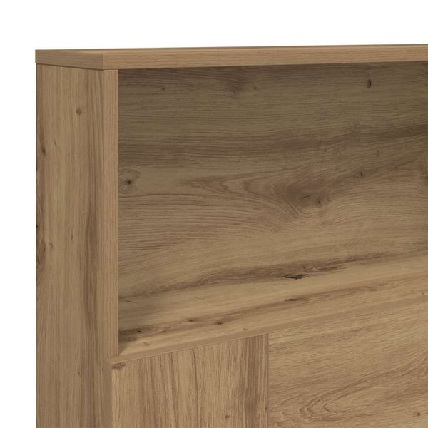 vidaXL Hodegavl med hyller artisan eik 200x19x103,5 cm konstruert tre