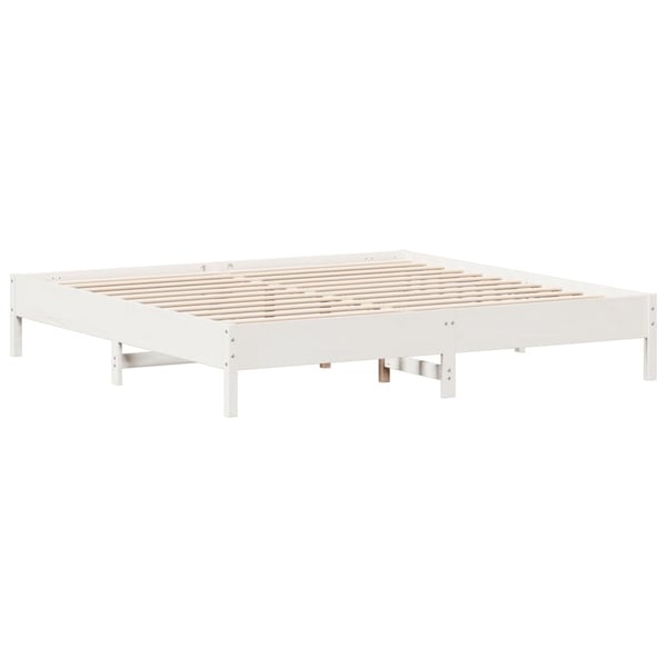 vidaXL Sengeramme uten madrass hvit 160x200 cm heltre furu