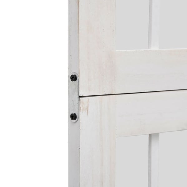 vidaXL Romdeler 3 paneler hvit heltre keisertre
