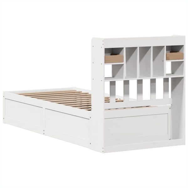 vidaXL Sengeramme uten madrass hvit 90x190 cm heltre furu