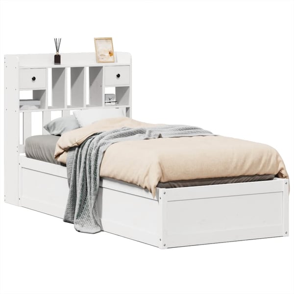 vidaXL Sengeramme uten madrass hvit 90x190 cm heltre furu