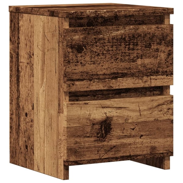 vidaXL sengebord 30x30x40 cm konstrueret træ antikt trælook