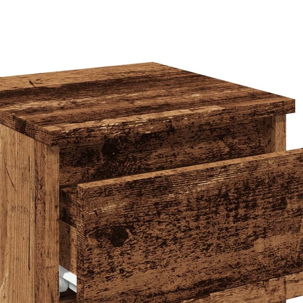 vidaXL Nattbord 2 stk gammelt tre 30x30x40 cm konstruert tre