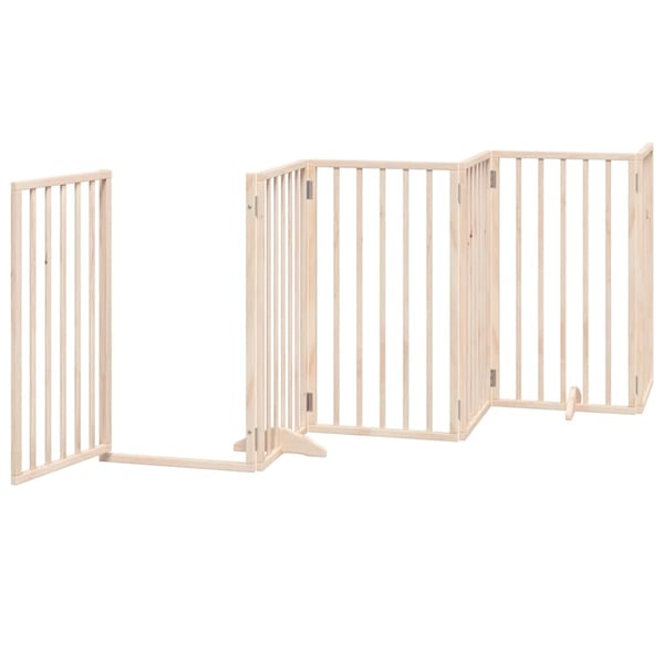 vidaXL Hundeport sammenleggbar 12 paneler 300 cm poppeltre