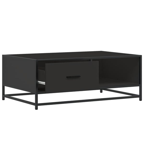 vidaXL Salongbord svart 90x57x35 cm konstruert tre og metall